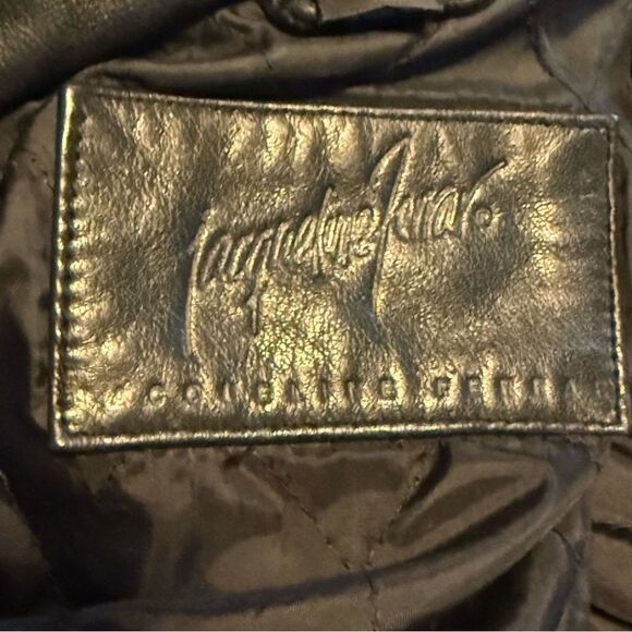 Vintage Jacqueline Ferrar Black Leather Moto Jacket Men’s Medium Genuine Leather - Picture 9 of 10